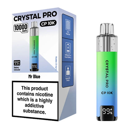Crystal Pro CP 10K Puffs Vape Kit - Mr Blue