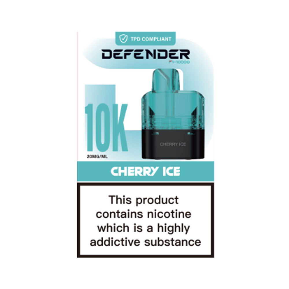 Defender F1-10000 Prefilled Pods - Cherry Ice