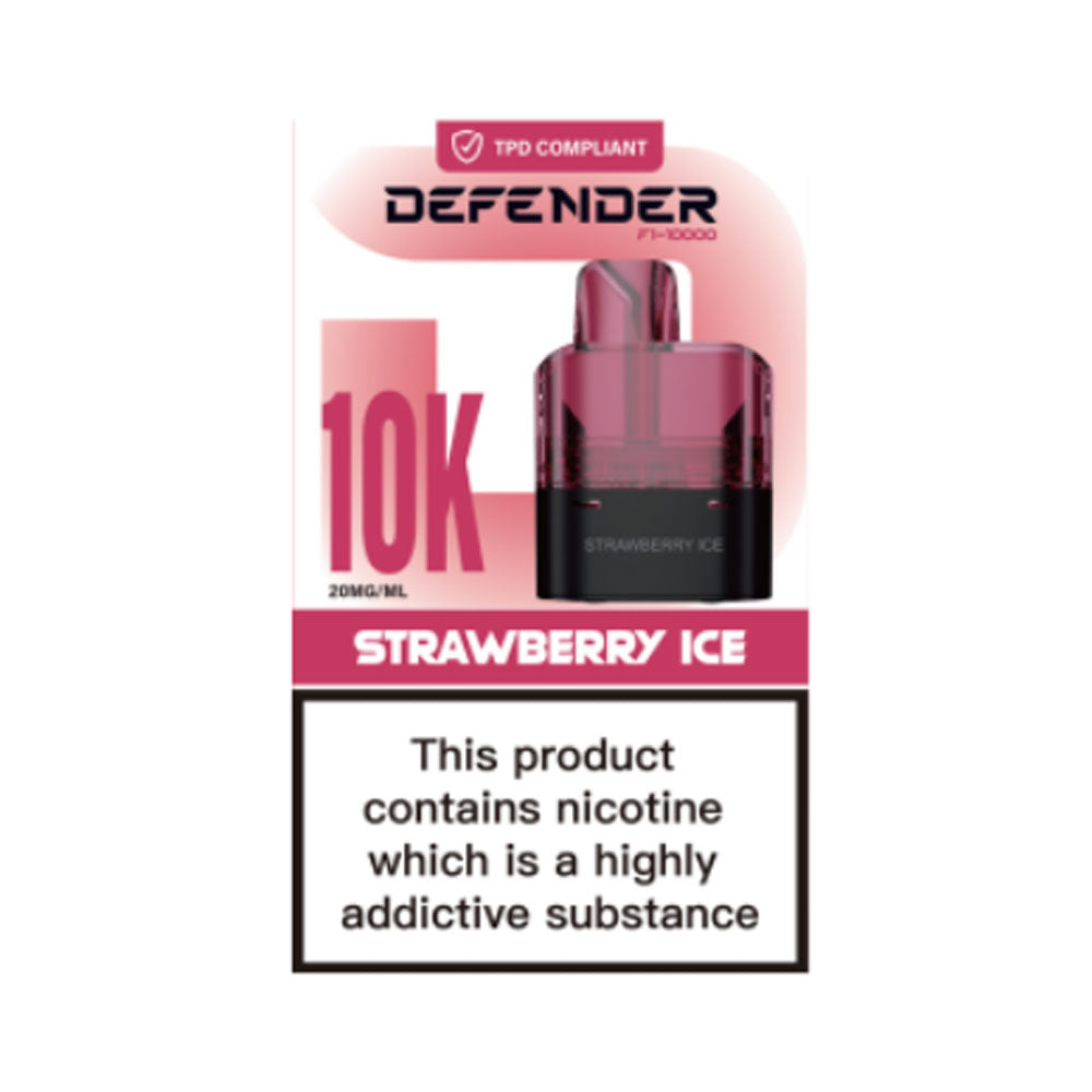 Defender F1-10000 Prefilled Pods - Strawberry Ice
