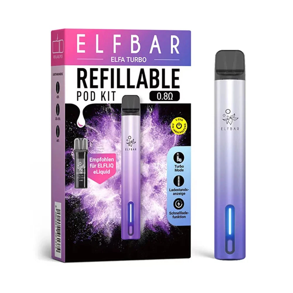 ELFLIQ Elfa Turbo Refillable Pod Kit - Aurora Purple