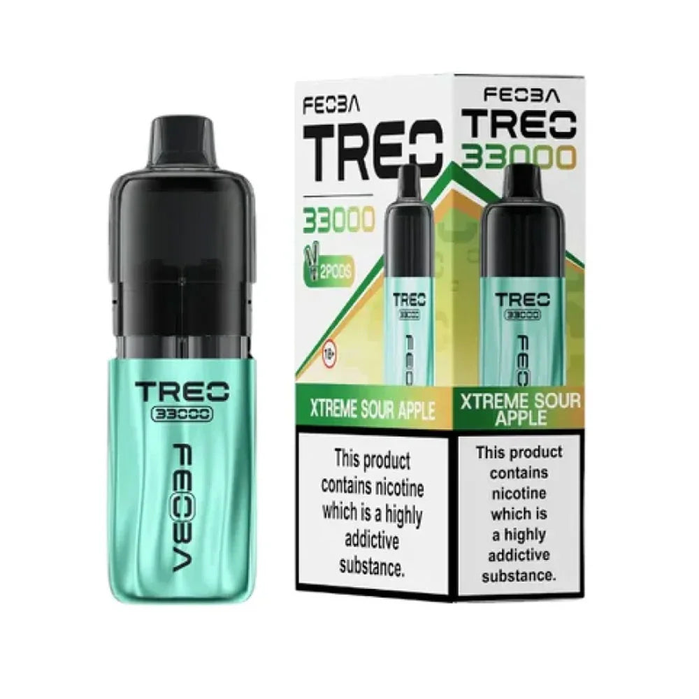 Feoba TREO 33K Prefilled Pod Kit - Xtreme Sour Apple