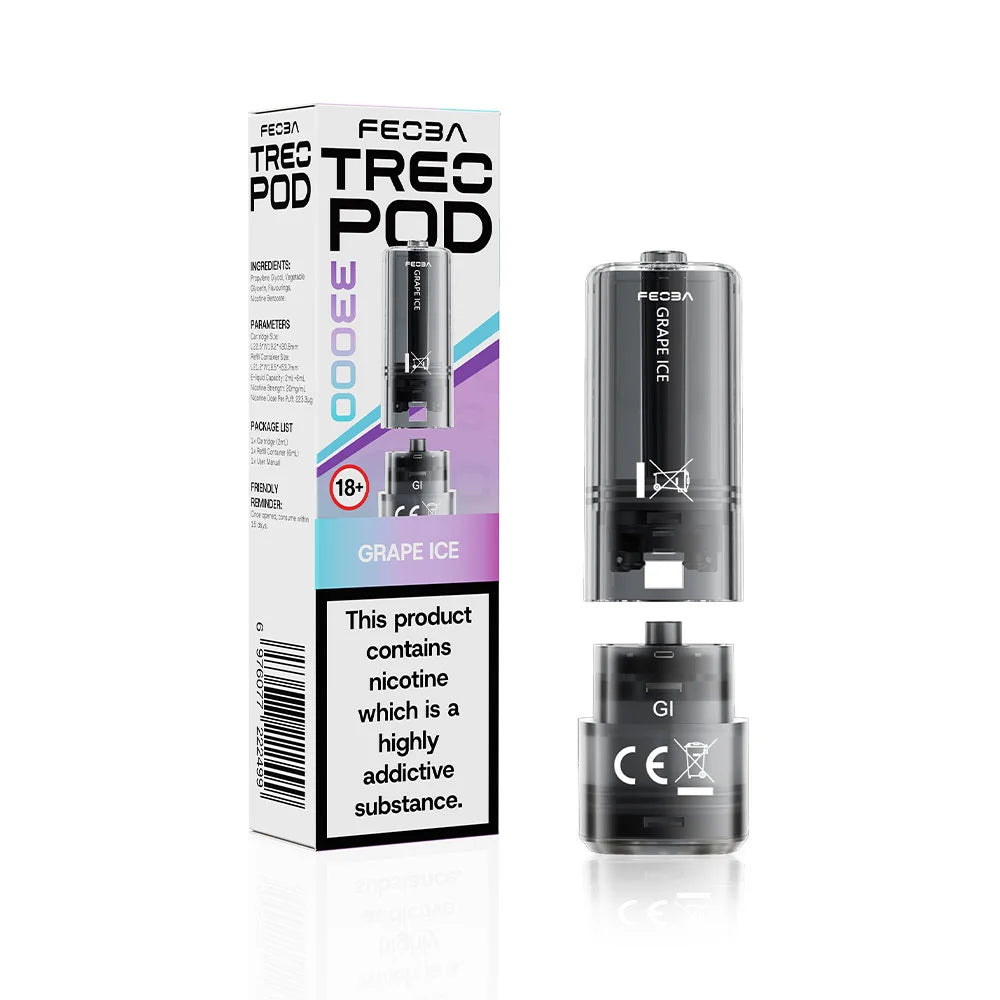 Feoba TREO 33K Prefilled Pods - Grape Ice