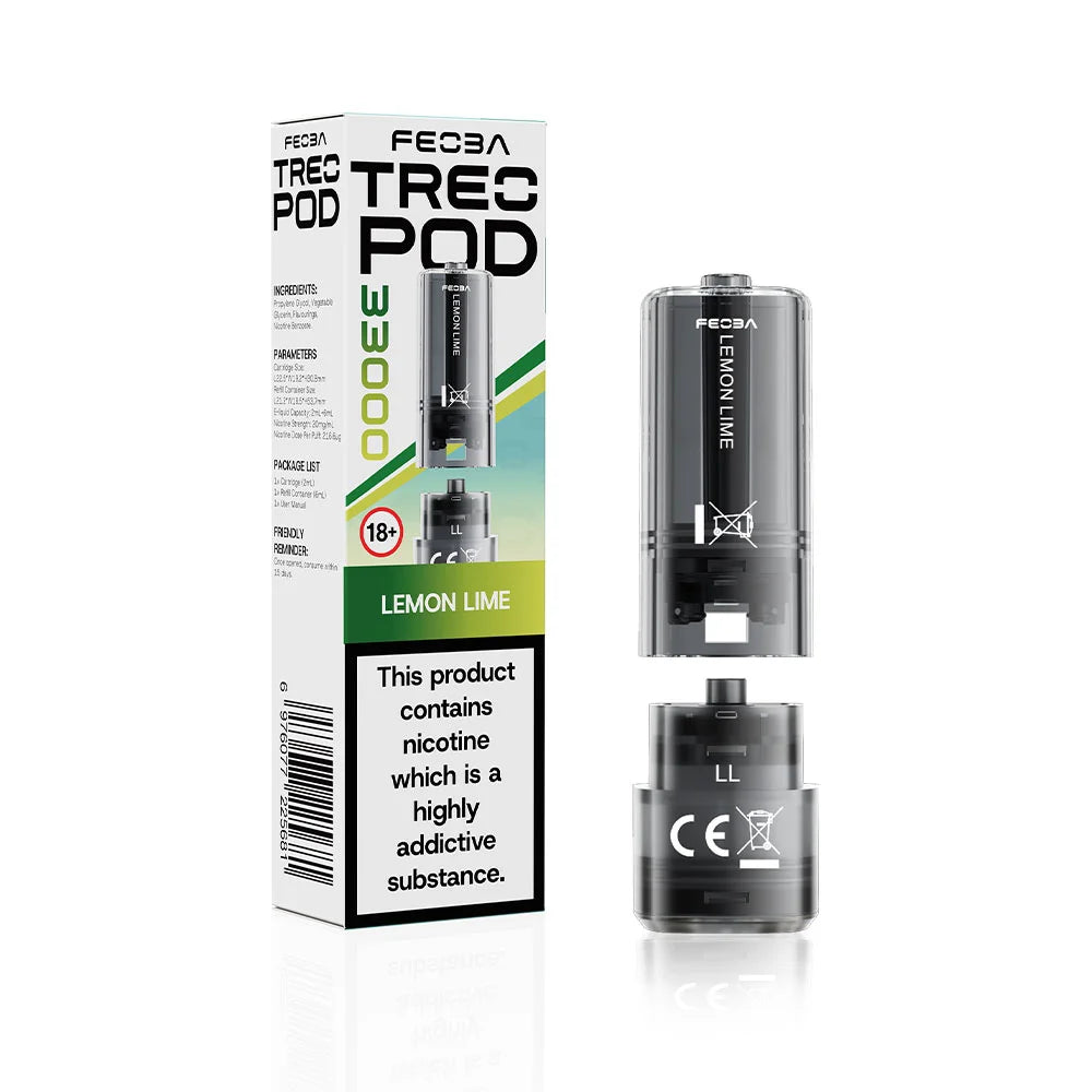 Feoba TREO 33K Prefilled Pods - Lemon Lime