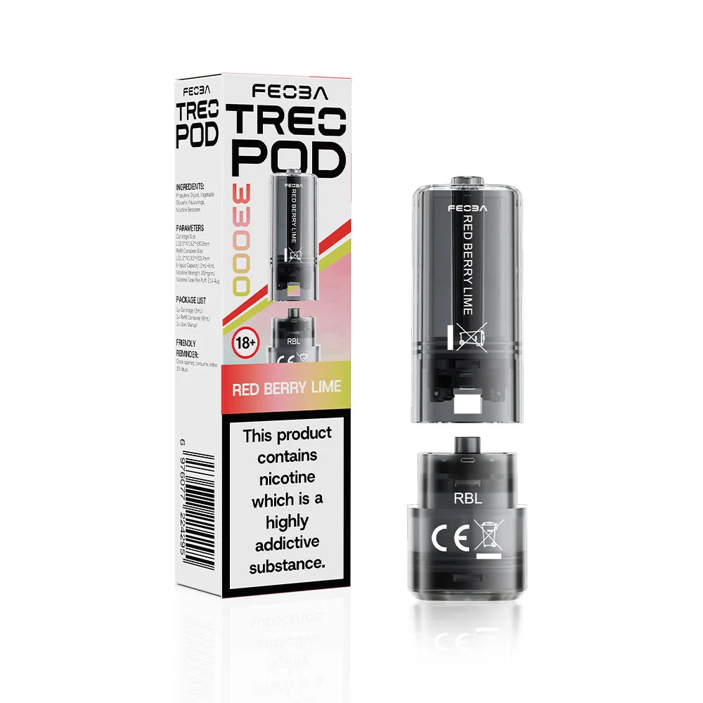 Feoba TREO 33K Prefilled Pods - Red Berry Lime