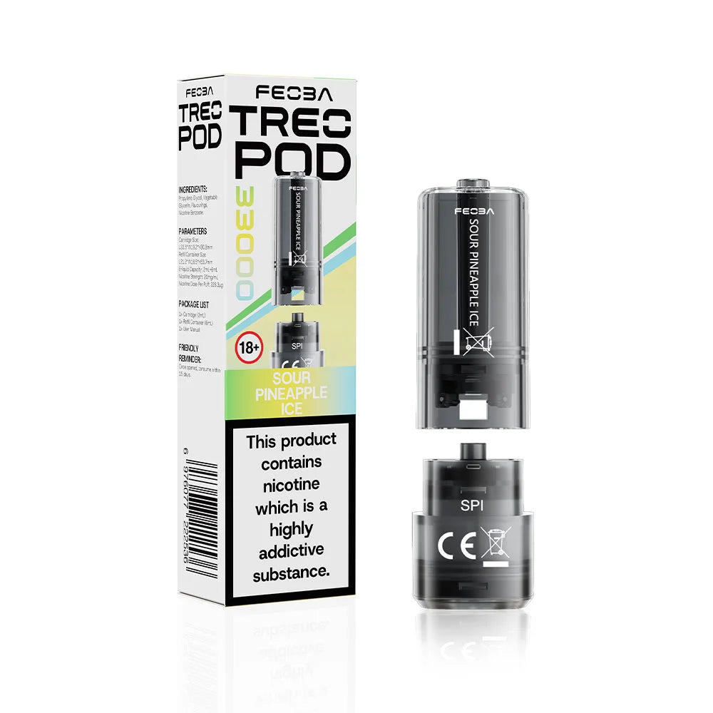 Feoba TREO 33K Prefilled Pods - Sour Pineapple Ice