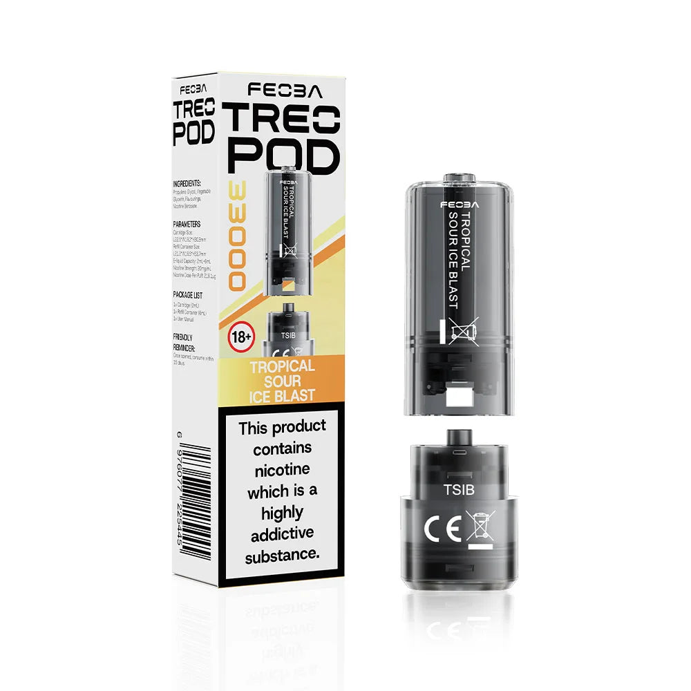 Feoba TREO 33K Prefilled Pods - Tropical Sour Ice Blast