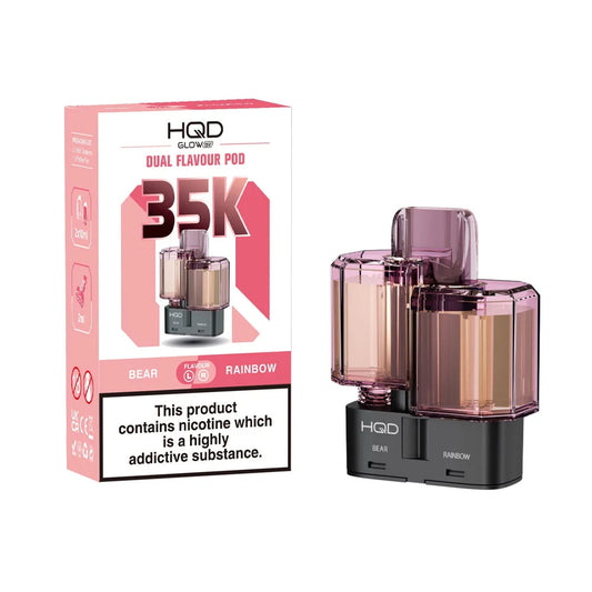 HQD Glow Air 35K 2-in-1 Prefilled Pods - Bear / Rainbow