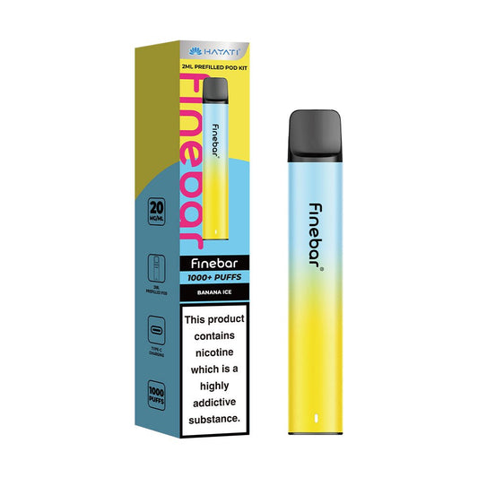 Hayati Finebar 1000 Puffs Prefilled Pod Kit - Banana Ice