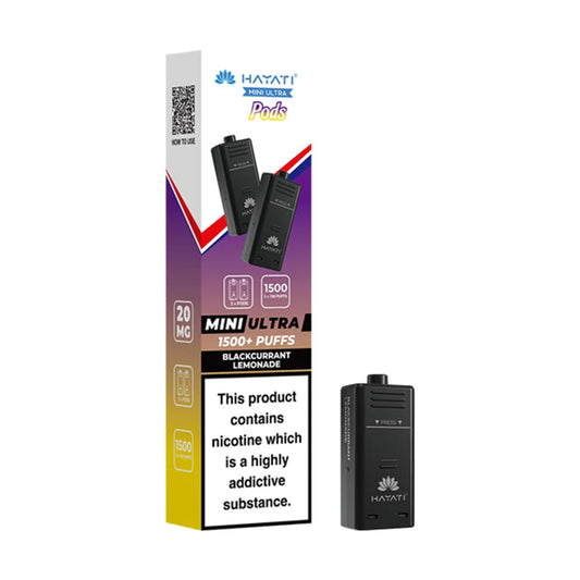 Hayati Ultra Mini 1500 Prefilled Pods - Blackcurrant Lemonade
