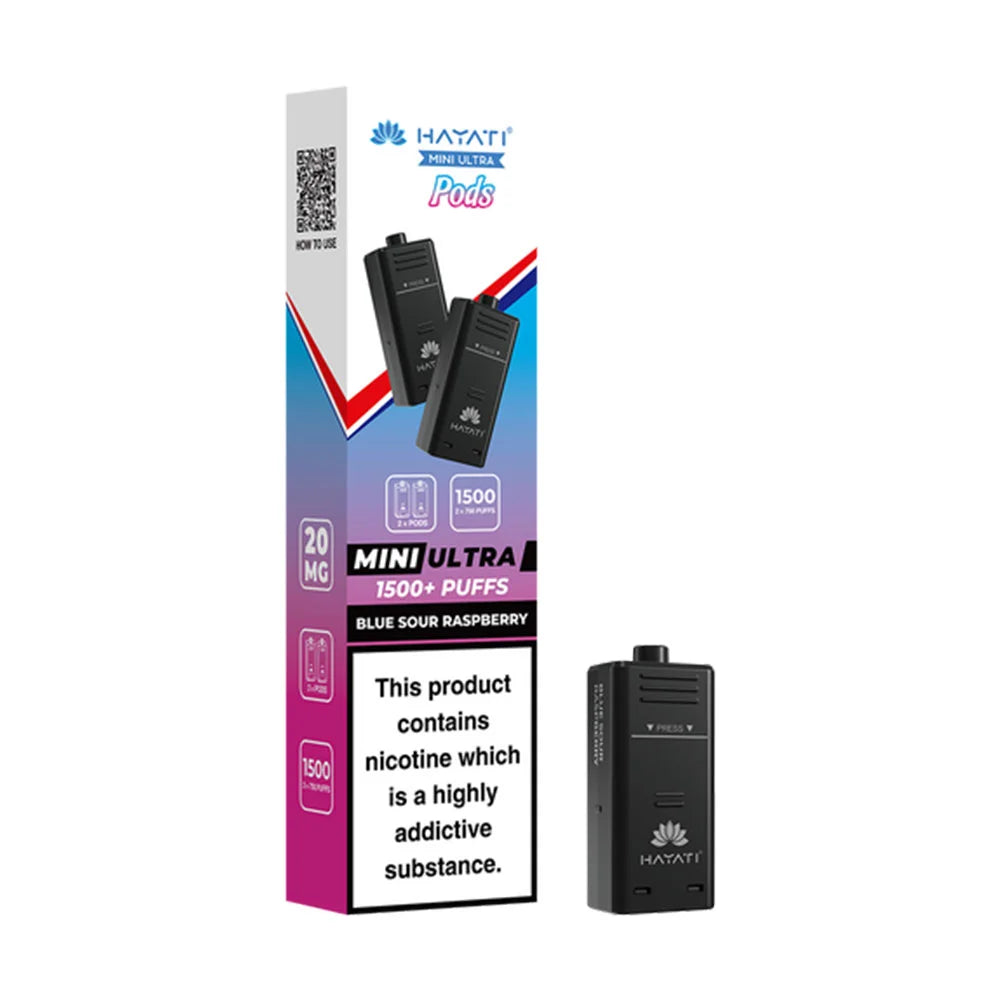 Hayati Ultra Mini 1500 Prefilled Pods - Blue Sour Raspberry