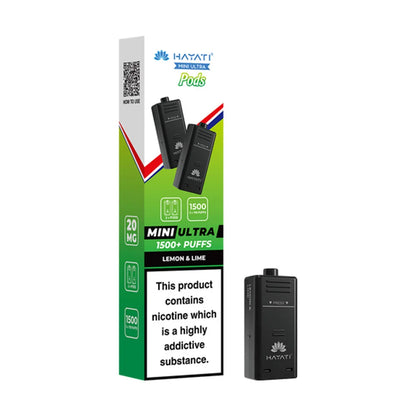 Hayati Ultra Mini 1500 Prefilled Pods - Lemon & Lime