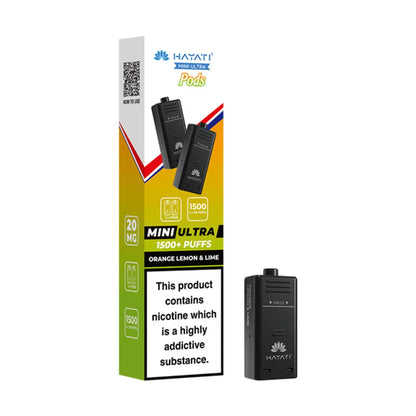 Hayati Ultra Mini 1500 Prefilled Pods - Orange Lemon & Lime