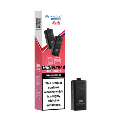 Hayati Ultra Mini 1500 Prefilled Pods - Strawberry GB