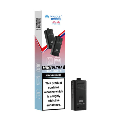 Hayati Ultra Mini 1500 Prefilled Pods - Strawberry Ice