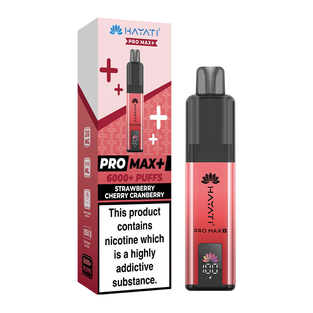 Hayati Pro Max Plus 6000 Puffs - Strawberry Cherry Cranberry