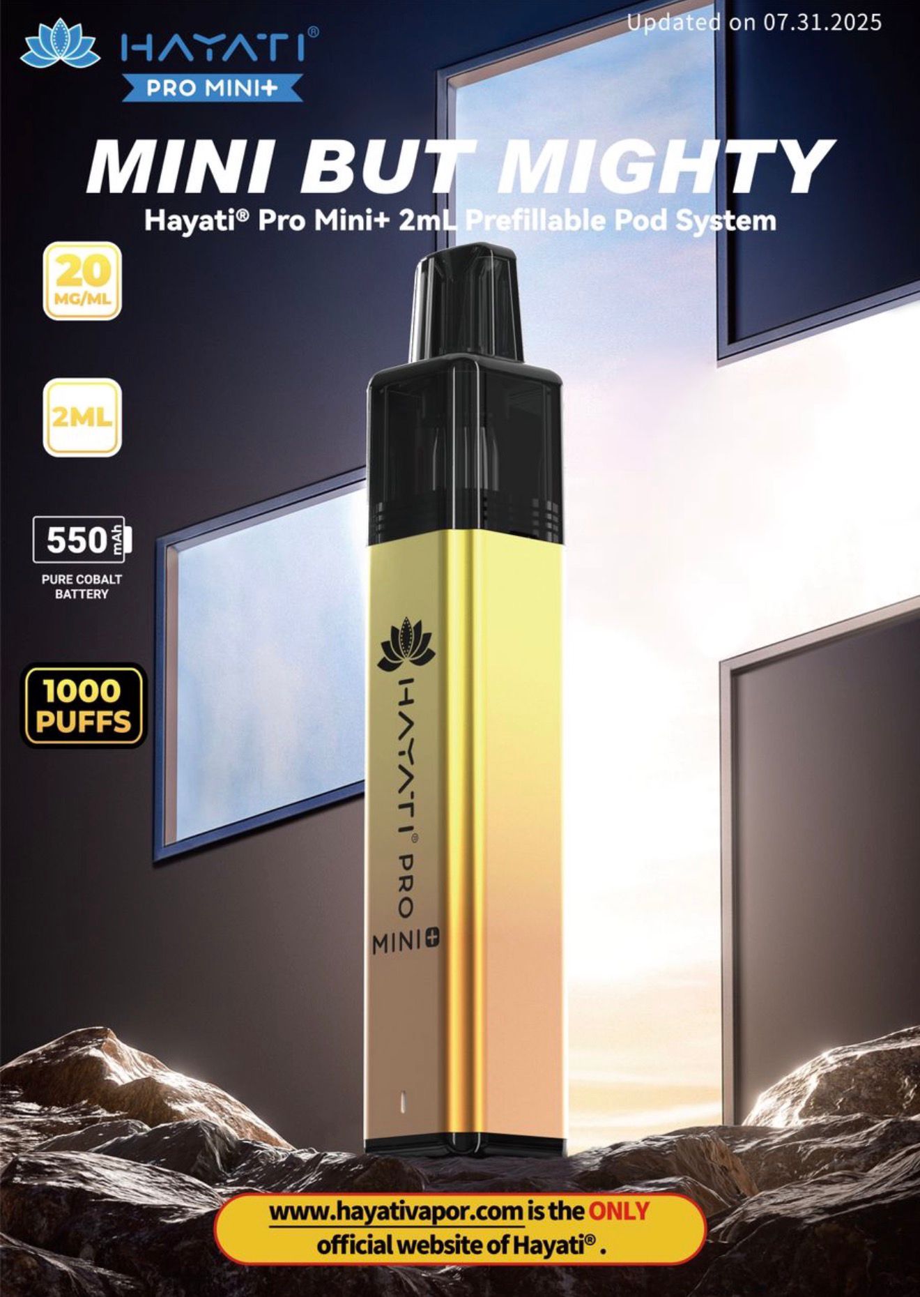 Hayati Pro Mini Plus 1000 Prefilled Pod Kit