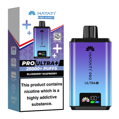Hayati Pro Ultra Plus 25000 Puffs Disposable Vape - Blueberry Raspberry