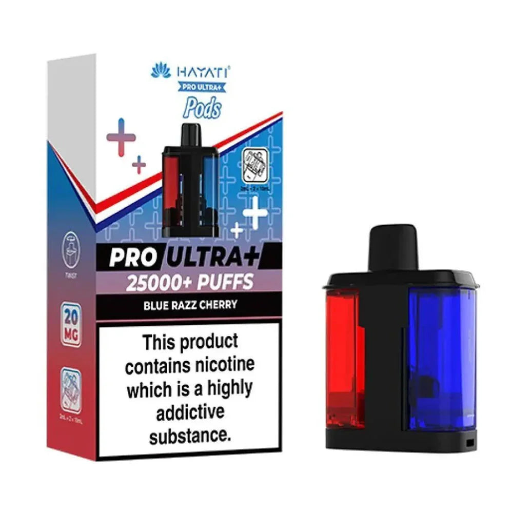 Hayati Pro Ultra Plus Prefilled Pods Blue Razz Cherry.