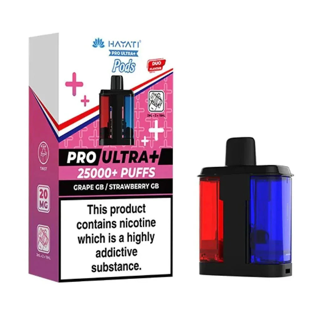 Hayati Pro Ultra Plus Prefilled Pods - Grape GB / Strawberry GB