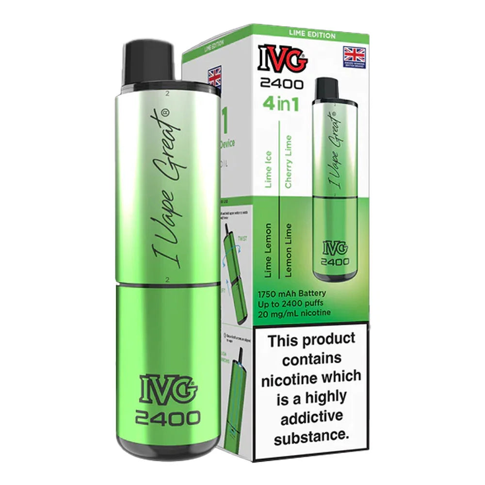 IVG 2400 4 in 1 Rechargeable Prefilled Pod Kit - Lemon & Lime