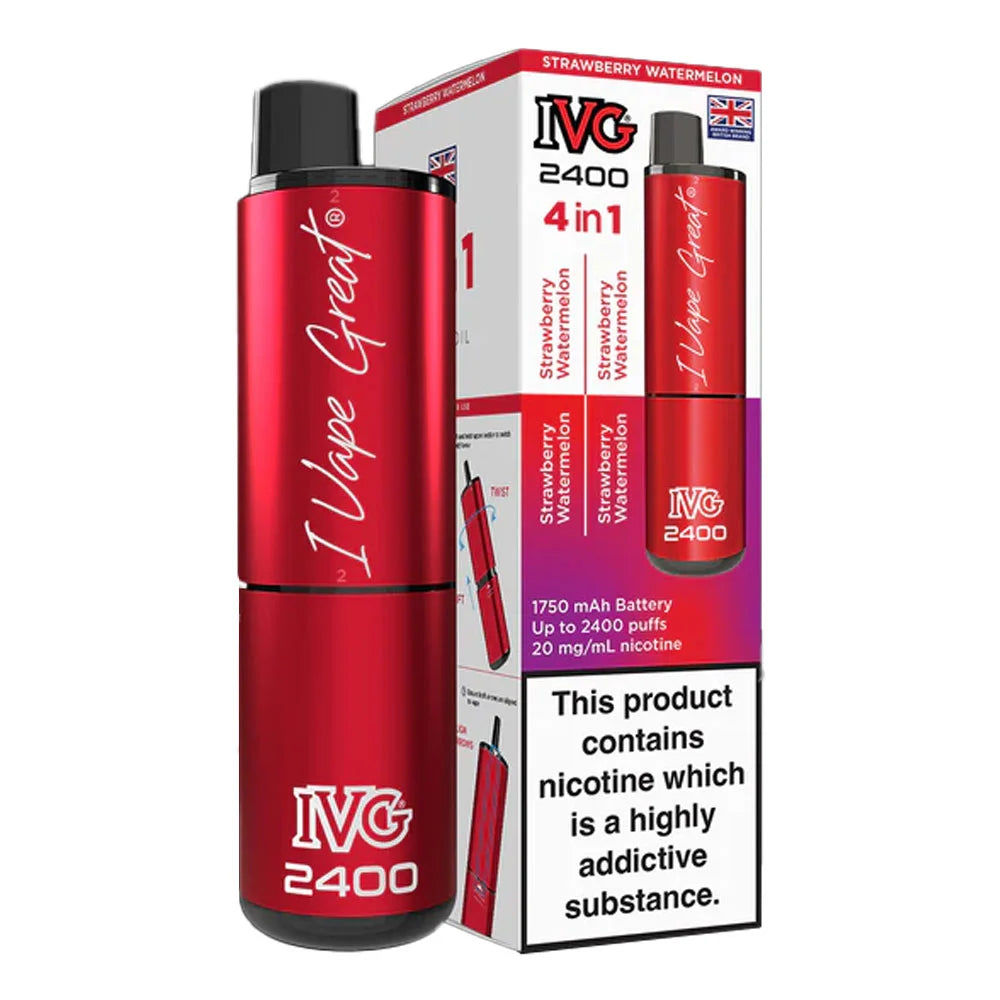 IVG 2400 4 in 1 Rechargeable Prefilled Pod Kit - Strawberry Watermelon