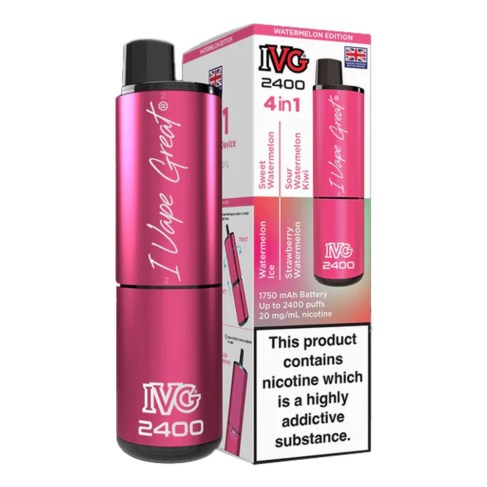 IVG 2400 4 in 1 Rechargeable Prefilled Pod Kit - Watermelon Edition