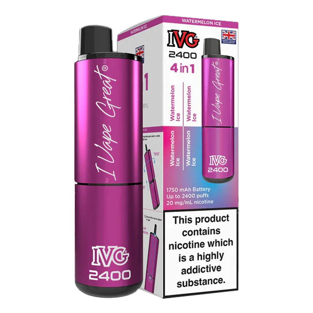IVG 2400 4 in 1 Rechargeable Prefilled Pod Kit - Watermelon Ice