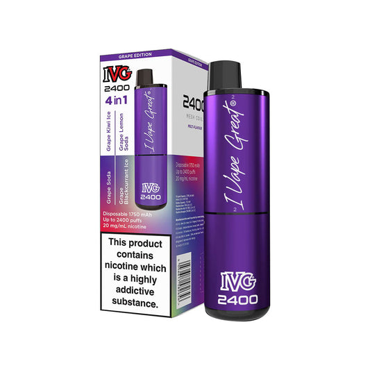 4 in 1 Grape Edition IVG 2400 Disposable Vape