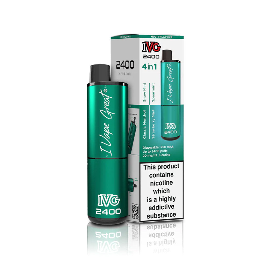 4-in-1 Mint Edition IVG 2400 Disposable Vape