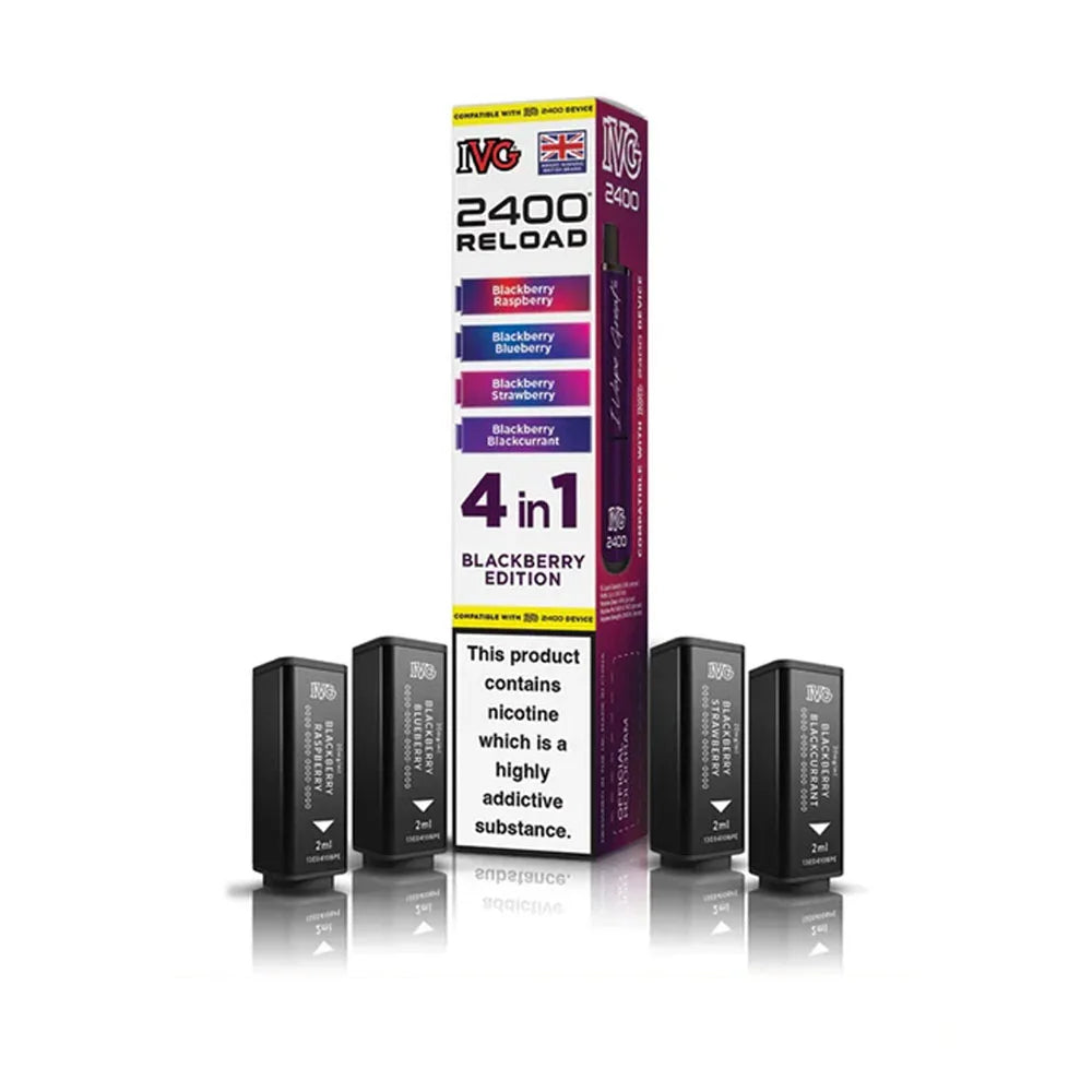 IVG 2400 Reload 4 in 1 Prefilled Pods - Blackberry Edition