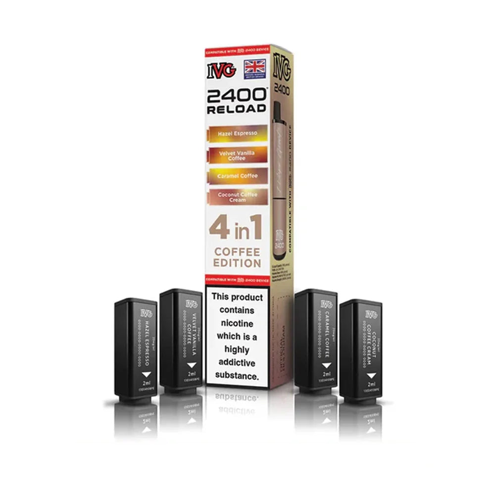 IVG 2400 Reload 4 in 1 Prefilled Pods - Coffee Edition
