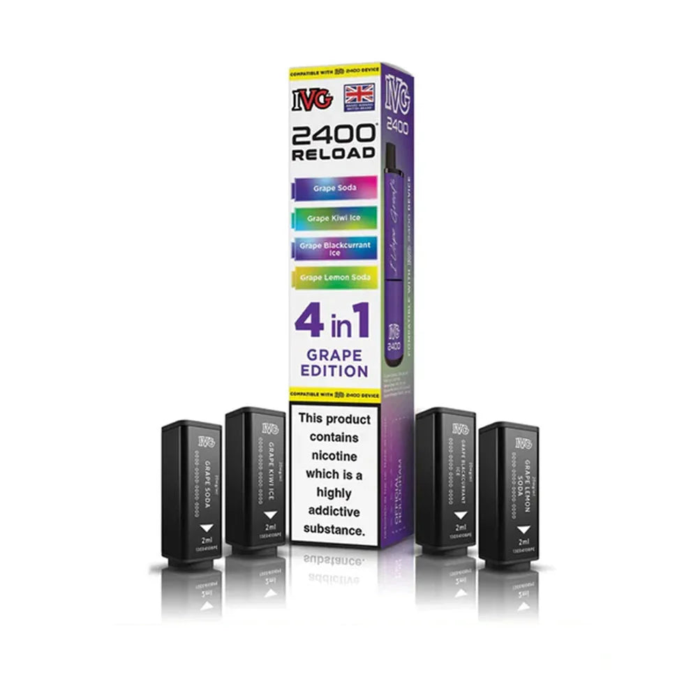 IVG 2400 Reload 4 in 1 Prefilled Pods - Grape Edition