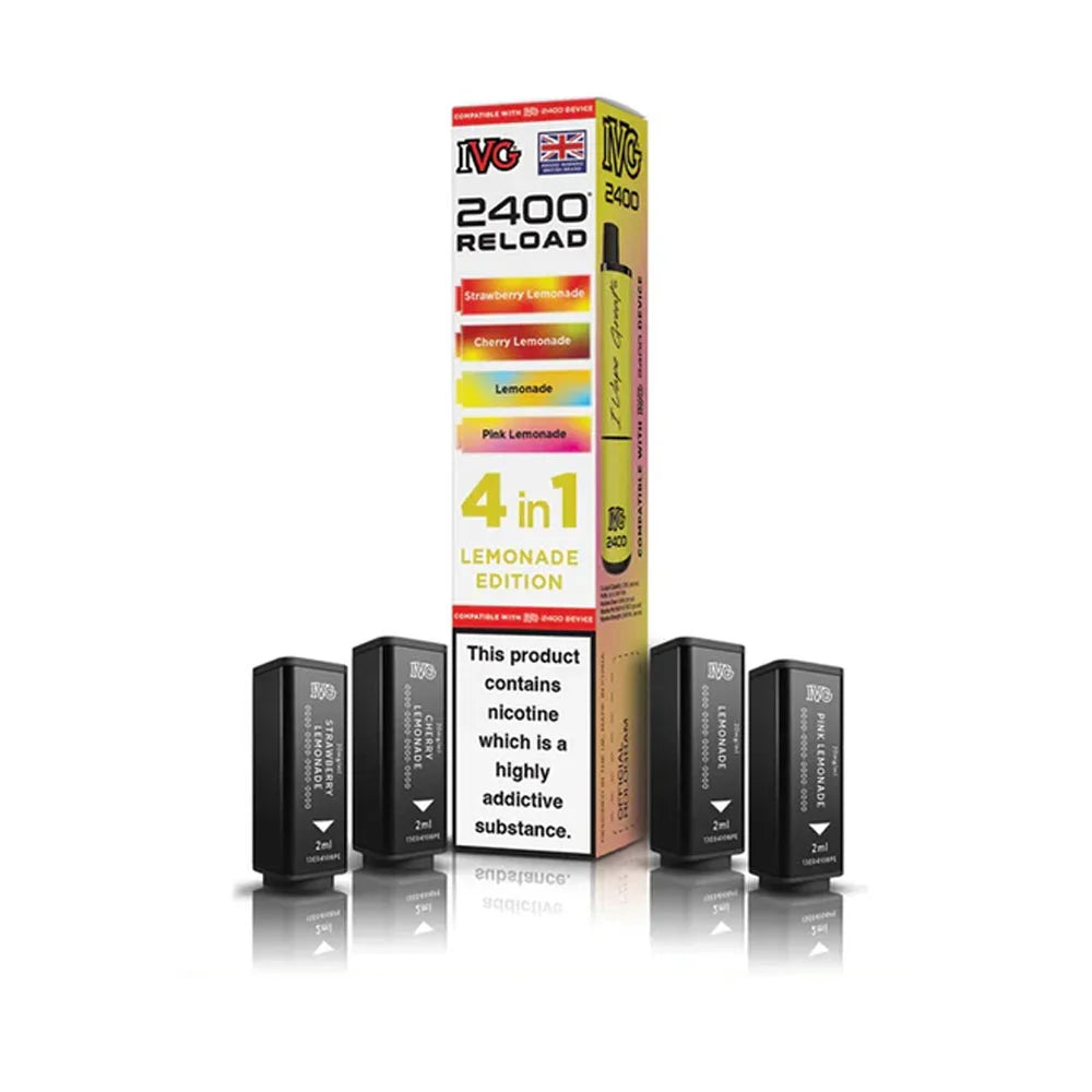 IVG 2400 Reload 4 in 1 Prefilled Pods - Lemonade Edition