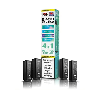 IVG 2400 Reload 4 in 1 Prefilled Pods -Menthol Edition