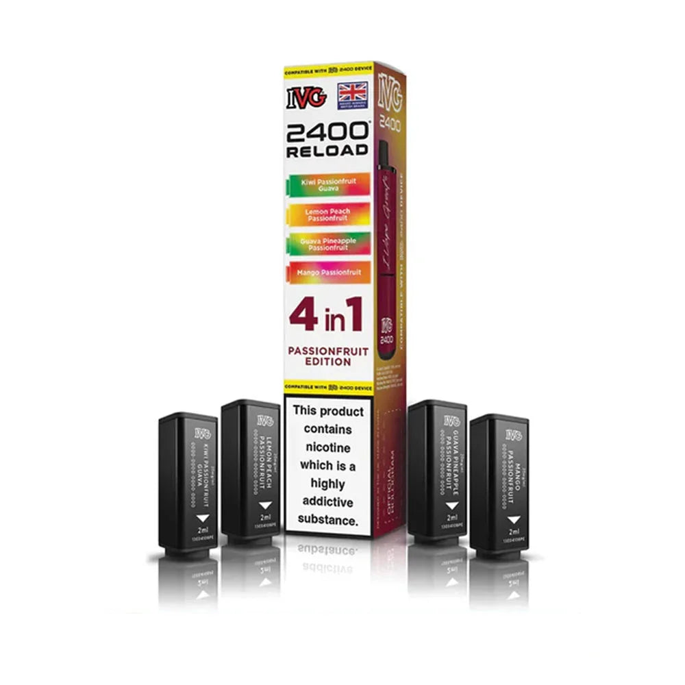IVG 2400 Reload 4 in 1 Prefilled Pods - Passionfruit Edition