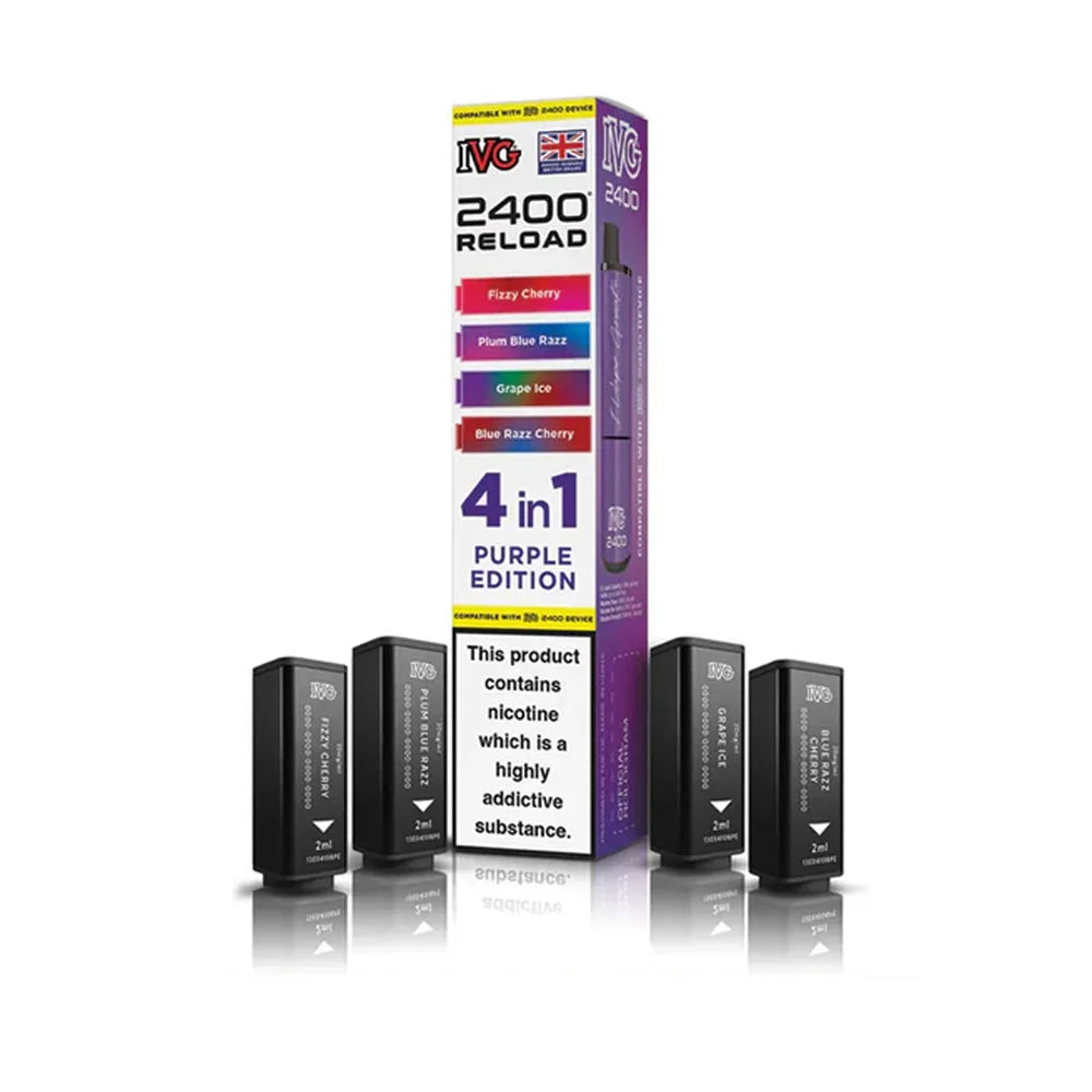 IVG 2400 Reload 4 in 1 Prefilled Pods - Purple Edition