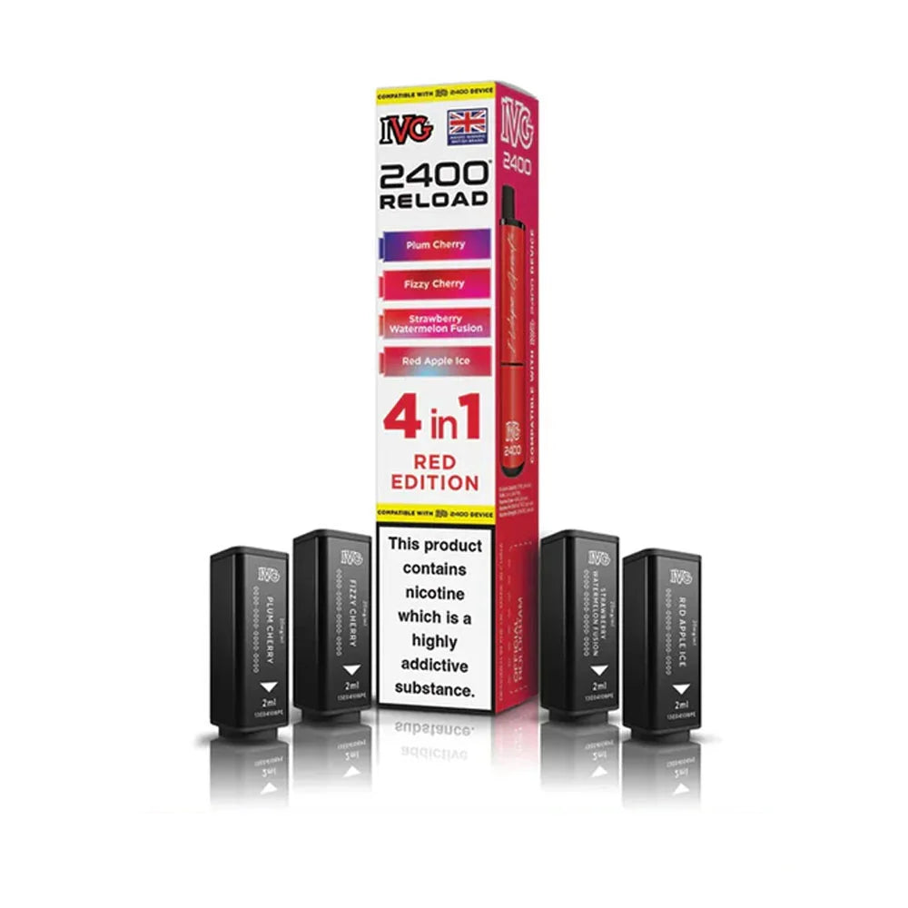 IVG 2400 Reload 4 in 1 Prefilled Pods - Red Edition