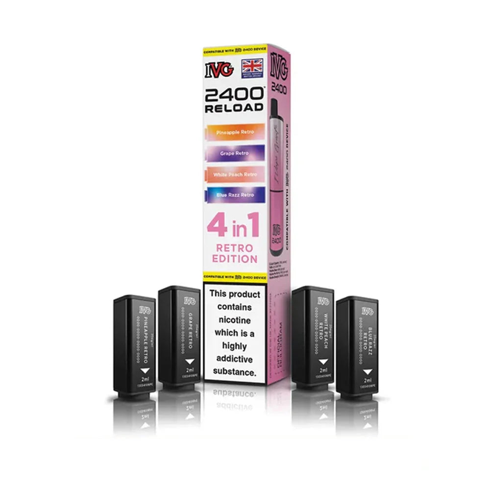 IVG 2400 Reload 4 in 1 Prefilled Pods - Retro Edition