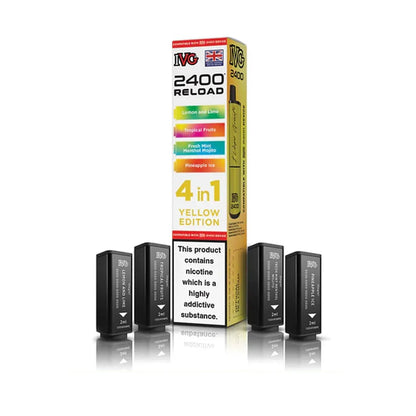 IVG 2400 Reload 4 in 1 Prefilled Pods - Yellow Edition