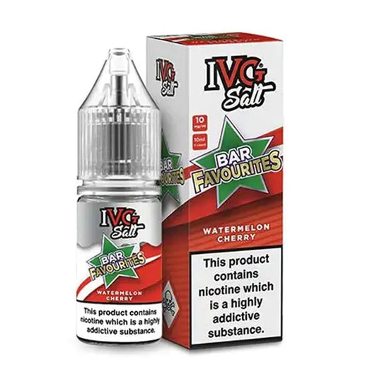 IVG Bar Favourites Watermelon Cherry 10ml Nic Salt E Liquid