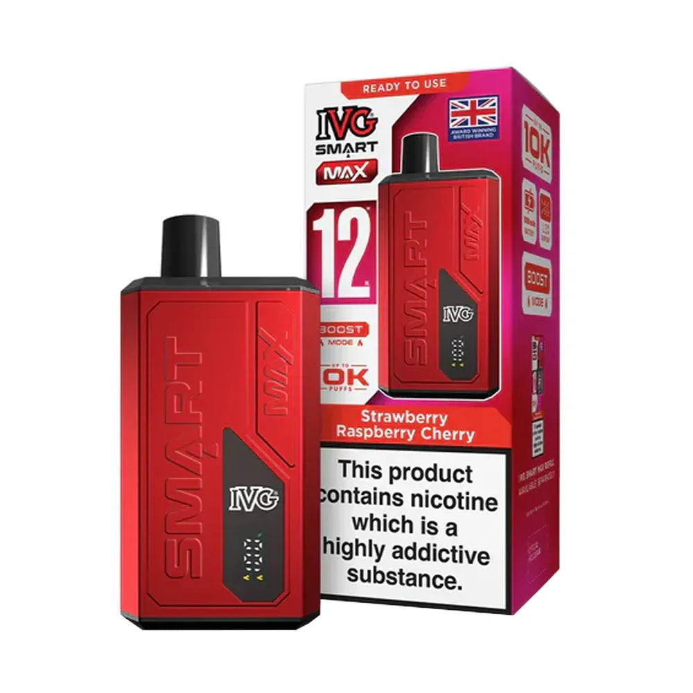 IVG Smart Max 10K Puffs Disposable Vape - Strawberry Raspberry Cherry