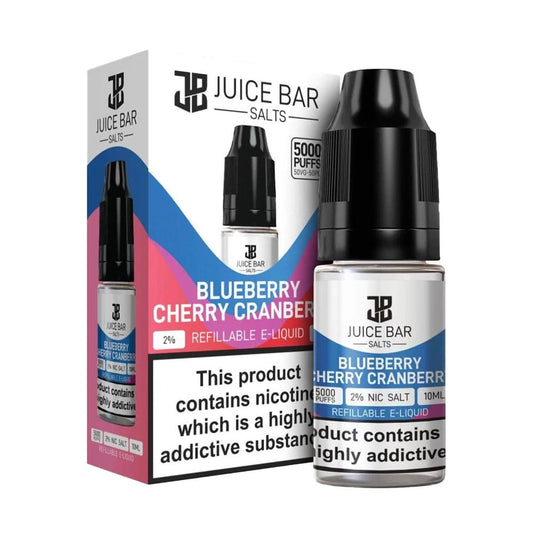 Juice Bar 5000 Blueberry Cherry Cranberry 10ml Nic Salt E Liquid