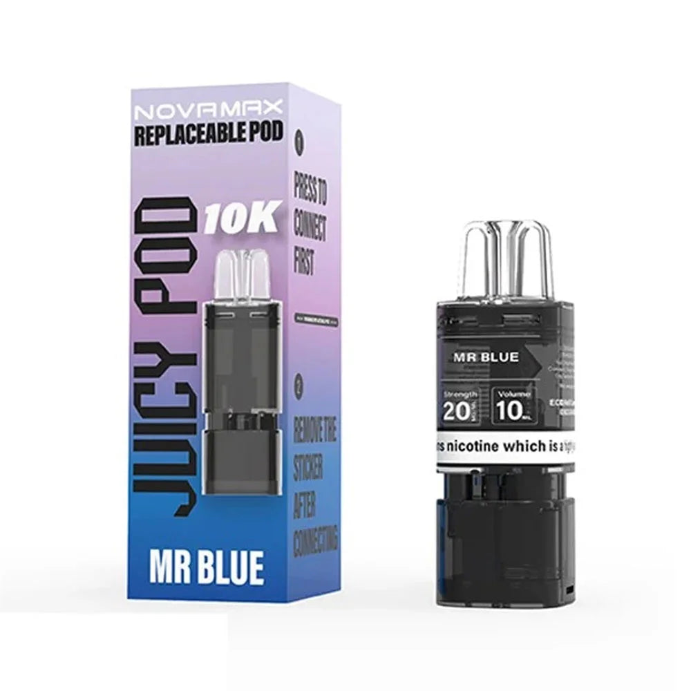 Juicy Pod Novamax 10K Prefilled Pod - Mr Blue