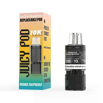 Juicy Pod Novamax 10K Prefilled Pod - Orange Raspberry
