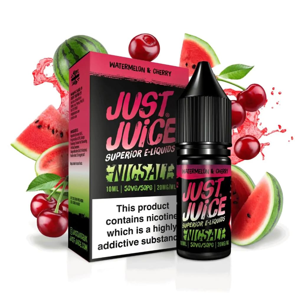 Just Juice Watermelon & Cherry 10ml Nicotine Salt Eliquid
