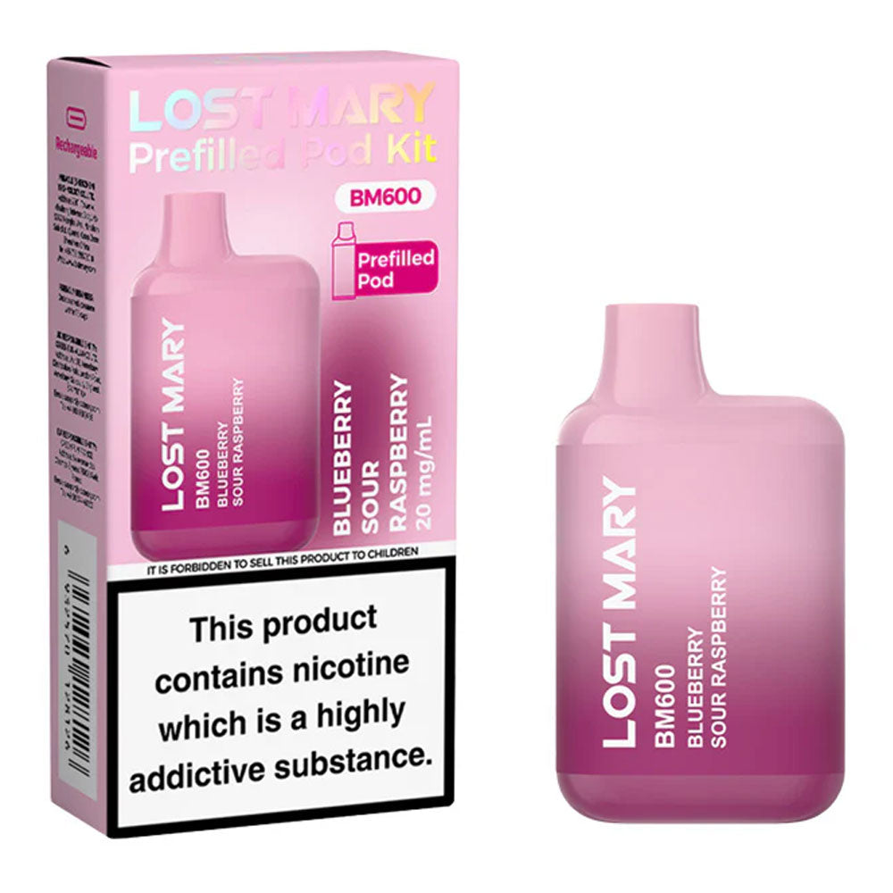 Lost Mary BM600 Prefilled Pod Kit - Blueberry Sour Raspberry