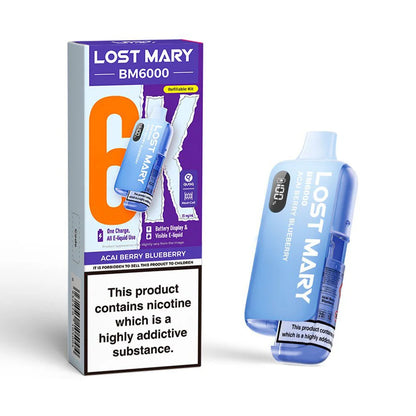 Lost Mary BM6000 Refillable Pod Kit - Acai Berry Blueberry