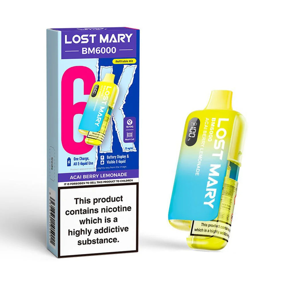Lost Mary BM6000 Refillable Pod Kit - Acai Berry Lemonade