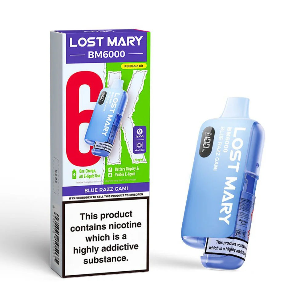 Lost Mary BM6000 Refillable Pod Kit - Blue Razz Gami