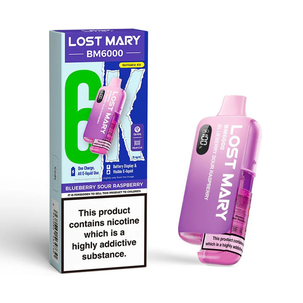 Lost Mary BM6000 Refillable Pod Kit - Blueberry Sour Raspberry